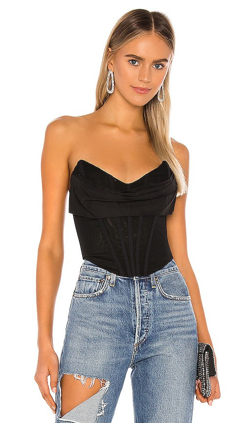 NBD Hailee Bustier Top in Black. - size XS | Revolve Clothing (Global)