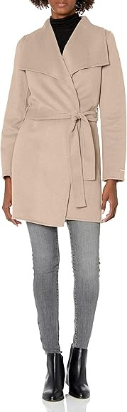TAHARI Women's Wool Wrap Coat with Tie Belt | Amazon (US)