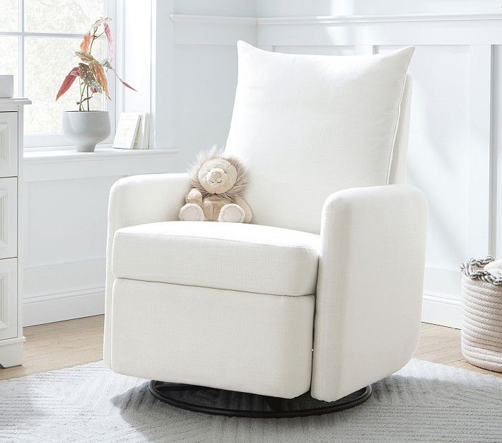 Beckett Small Spaces Manual & Power Swivel Recliner | Pottery Barn Kids