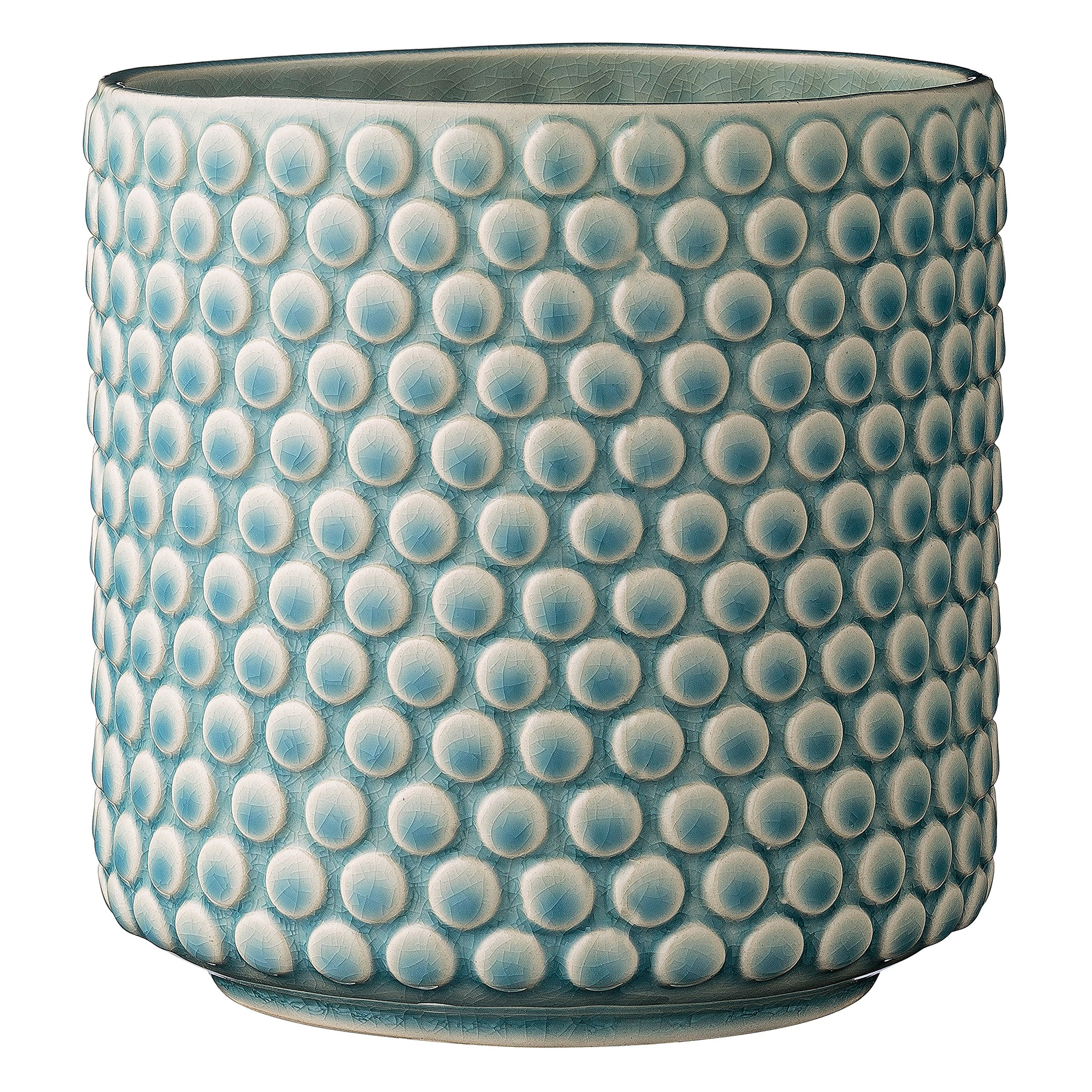 Bloomingville A75100047 Stoneware Pot with Raised Polka Dot Design, 6", Sky Blue | Amazon (US)