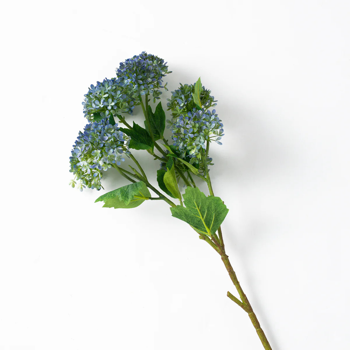 Blue & Green Snowball Hydrangea Faux Floral Stem Branch - 33" | Darby Creek Trading