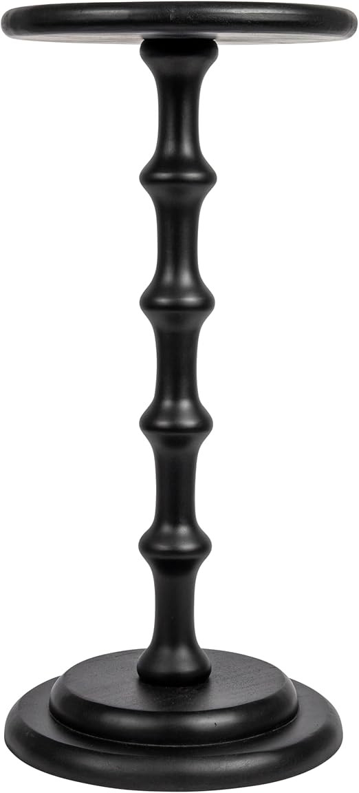 Creative Co-Op Ergo Pedestal Cocktail Side Table, Black | Amazon (US)