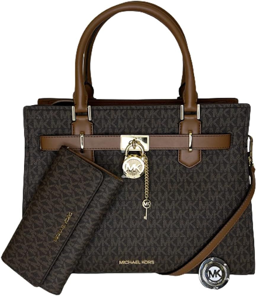 MICHAEL Michael Kors Hamilton MD Satchel bundled with Trifold Wallet and Purse Hook | Amazon (US)