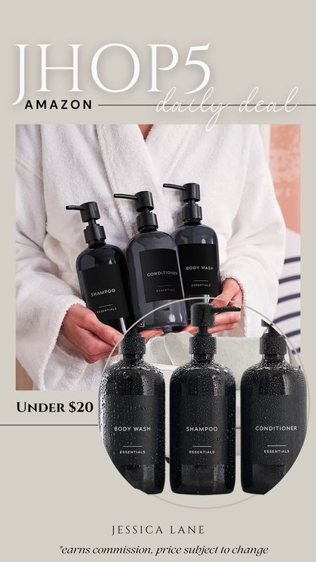 Amazon home find, this set of three Spencers for shampoo, conditioner and body wash is under $20, labels included.Shower dispensers, shampoo and conditioner dispensers, bathroom find, home find, Amazon bathroom accessories

#LTKHome #LTKStyleTip #LTKFindsUnder50