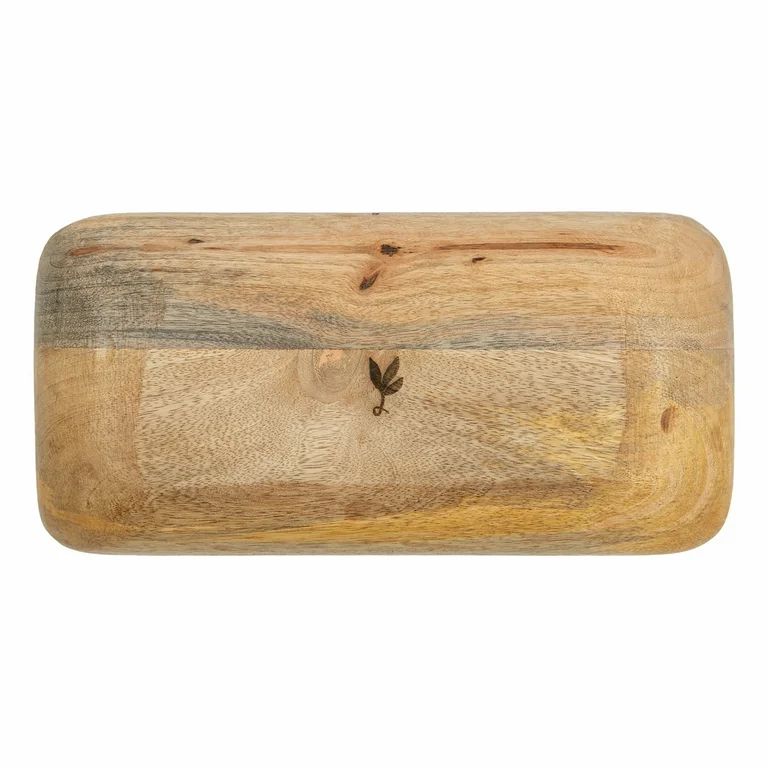 Better Homes & Gardens 12" x 6" Hand Carved Wood Tray by Dave & Jenny Marrs | Walmart (US)