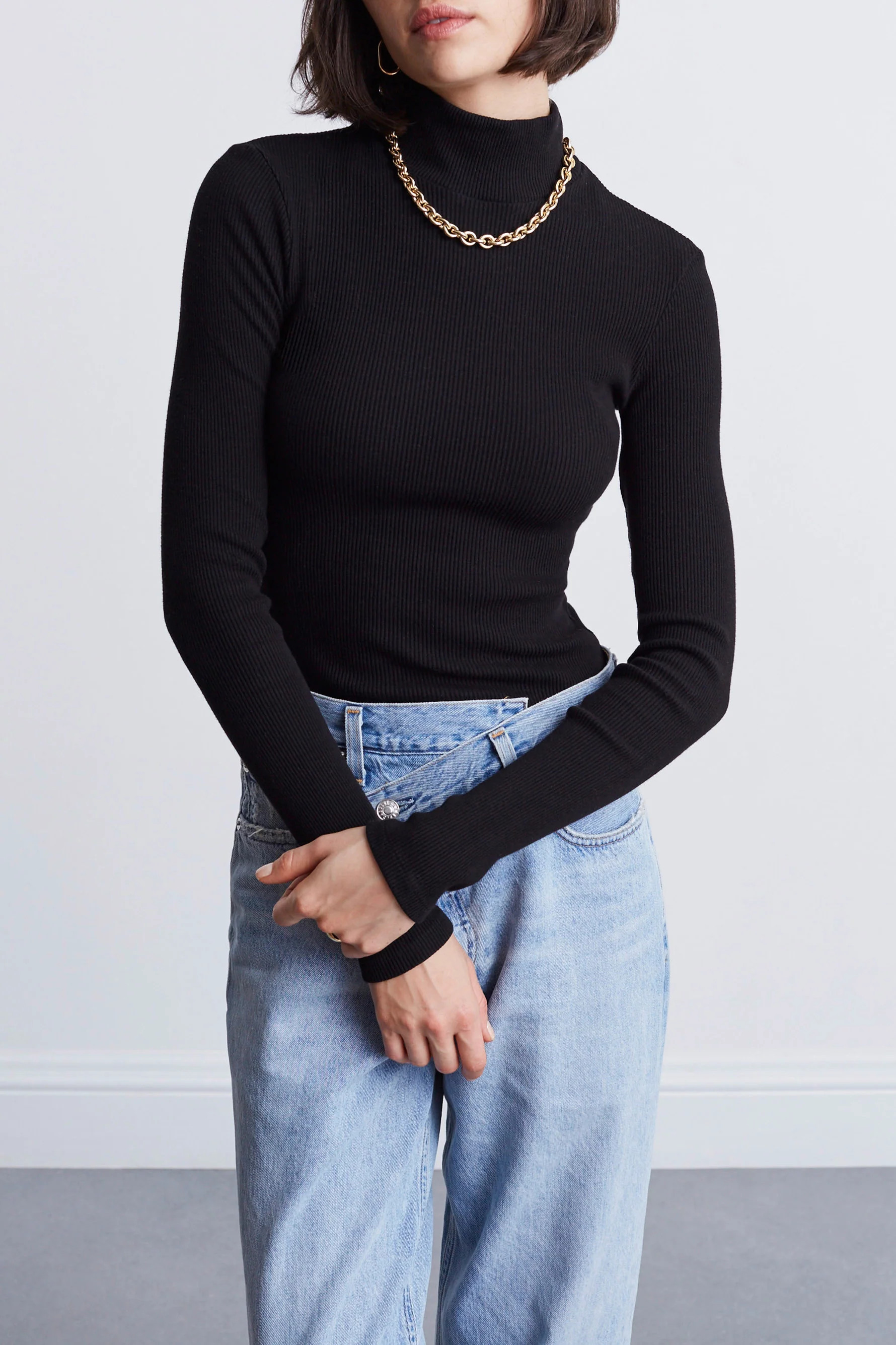 Turleneck Long Sleeve Bodysuit | Bandier