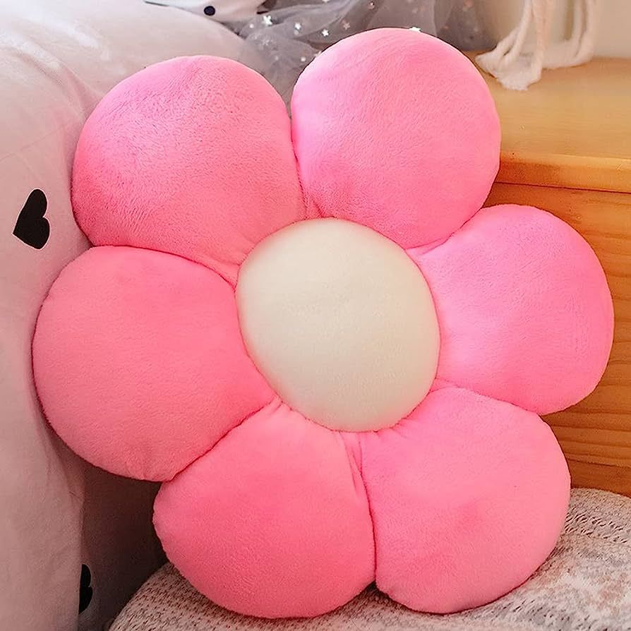 Flower Plush Throw Pillows, Flower Floor Pillow Seating Cushion Toy for Reading, Room, Watching T... | Amazon (US)