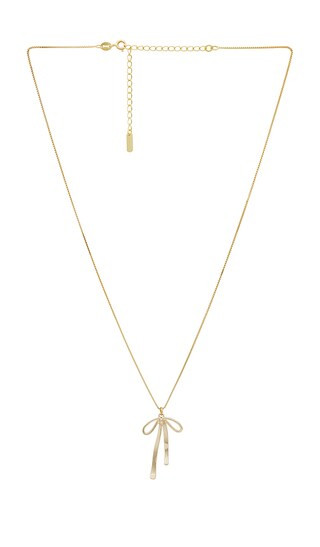Dandy Necklace in Gold Bow | Revolve Clothing (Global)
