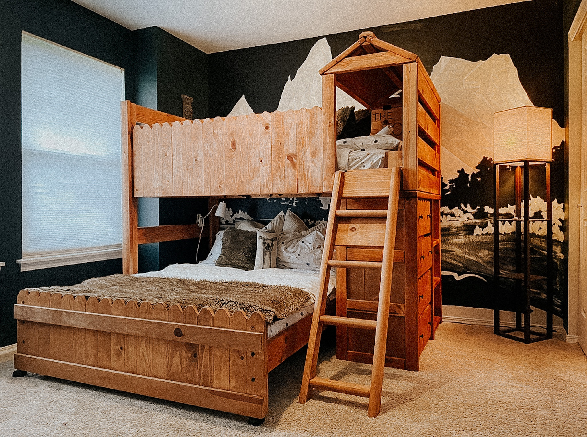The fort bunkbed era was fun, we just put it on fbm and amount of interest was overwhelming! It makes me happy knowing that another family with little ones will have a chance to enjoy these wood fort bunk beds as much as mine did.  I’m brainstorming what to do next in the boy’s room! Maybe start with painting over the mountain mural? 🤔🤍

#LTKkids #LTKfamily #LTKxNSale