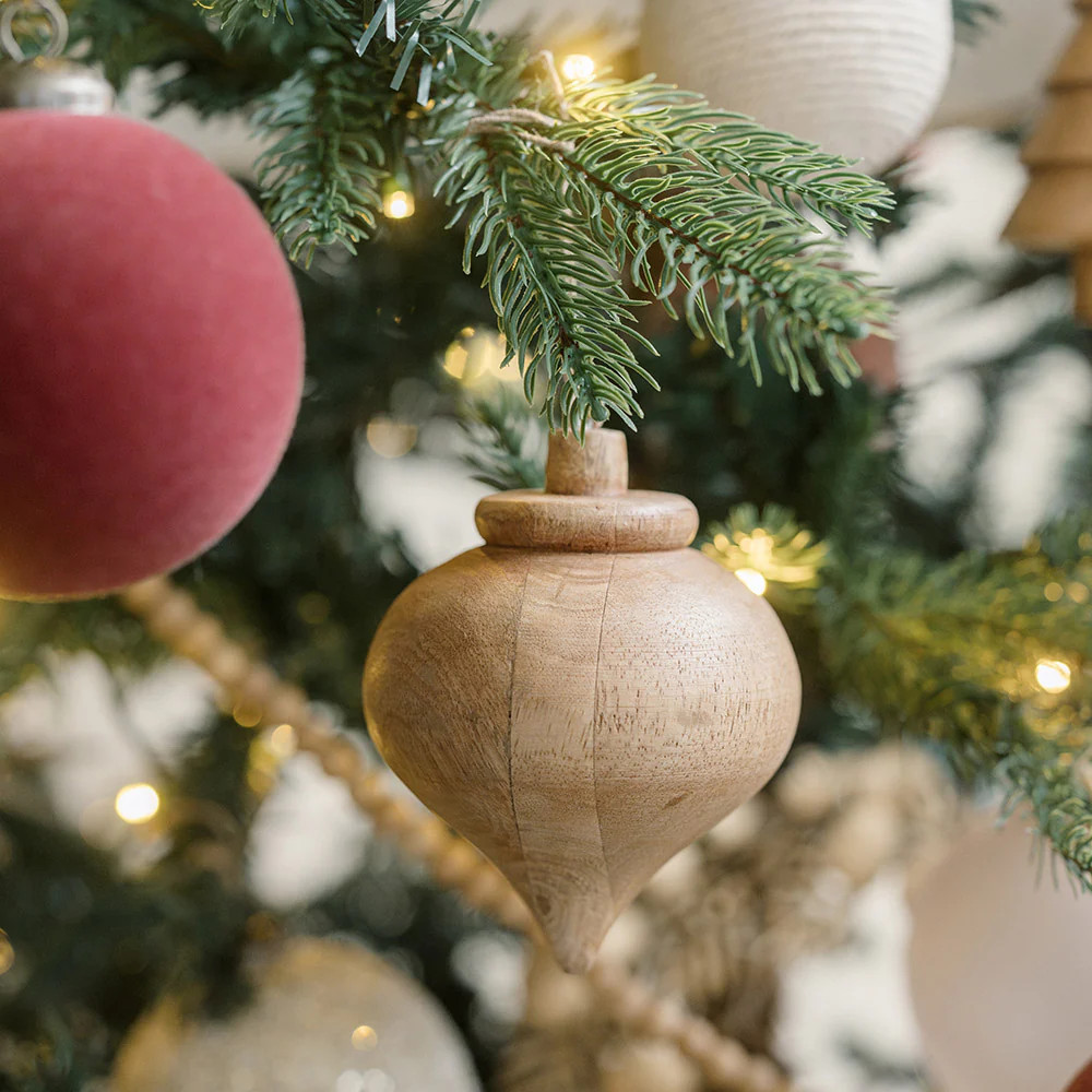 5" Wooden Finial Christmas Ornaments | CG Hunter