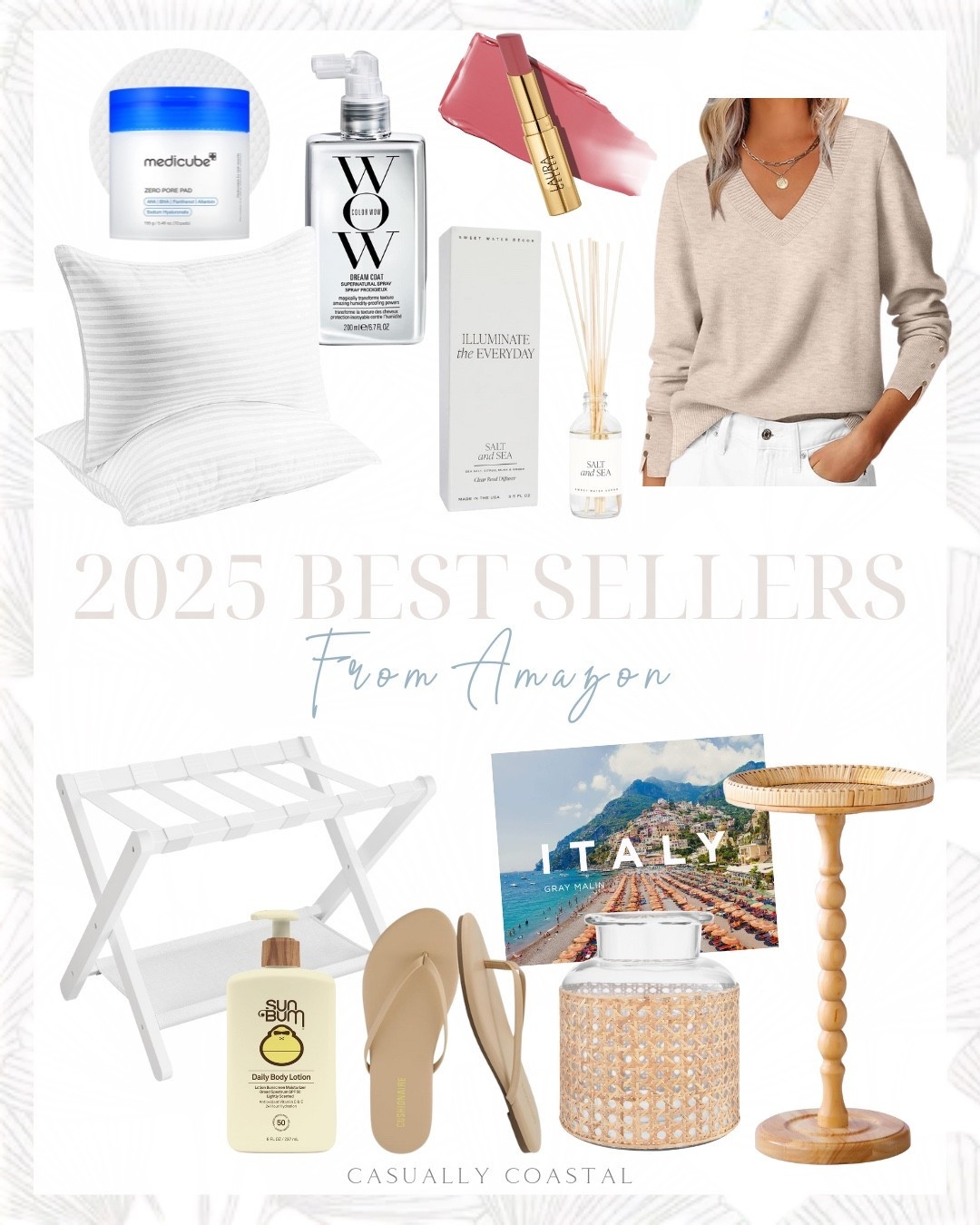 2025 Best Sellers From Amazon

Amazon sweater, Amazon side table, Amazon book, Amazon flip flops, Amazon vase, Amazon pillows, Amazon skincare, Amazon luggage rack, sweet water decor salt & sea reed diffuser set, folding suitcase stand, luggage rack, sun bum sunscreen, Laura geller jelly balm tinted lip balm, rattan round side table, color wow dream coat spray, glass case with decorative cane sleeve, Beckham hotel collection bed pillows, v neck sweater, neutral sweater, cushionaire flip flops, Gray Malin: Italy, medicube toner pads 

#LTKFindsUnder100 #LTKHome #LTKFindsUnder50