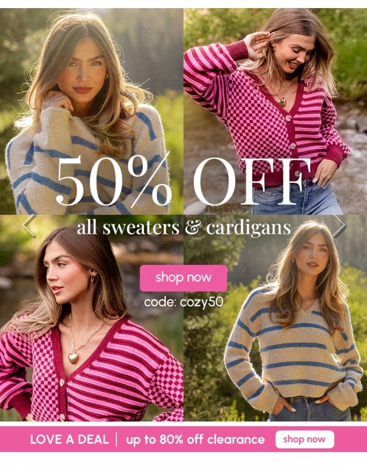 PINK LILY 50% off sweaters! 

#LTKFindsUnder50 #LTKSaleAlert #LTKSeasonal