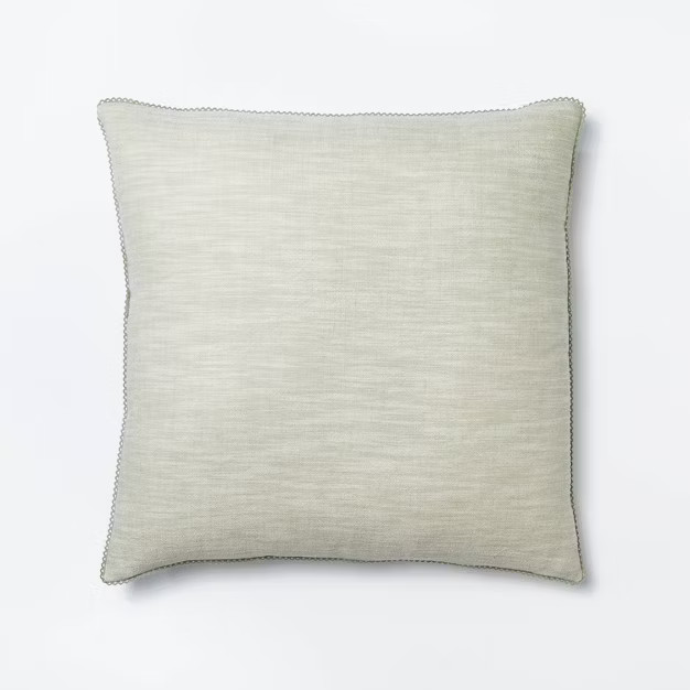 Chambray Throw Pillow with Lace Trim - Threshold™ designed with Studio McGee | Target