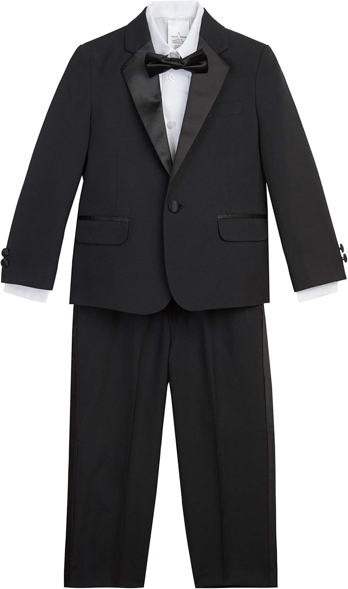 Nautica Baby Boys 4-Piece Tuxedo with Dress Shirt, Bow Tie, Jacket, and Pants | Amazon (US)