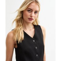 Women's Tall Black V-Neck Waistcoat New Look | New Look (UK)