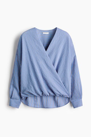 H & M - Wrapover Blouse - Blue | H&M (US + CA)