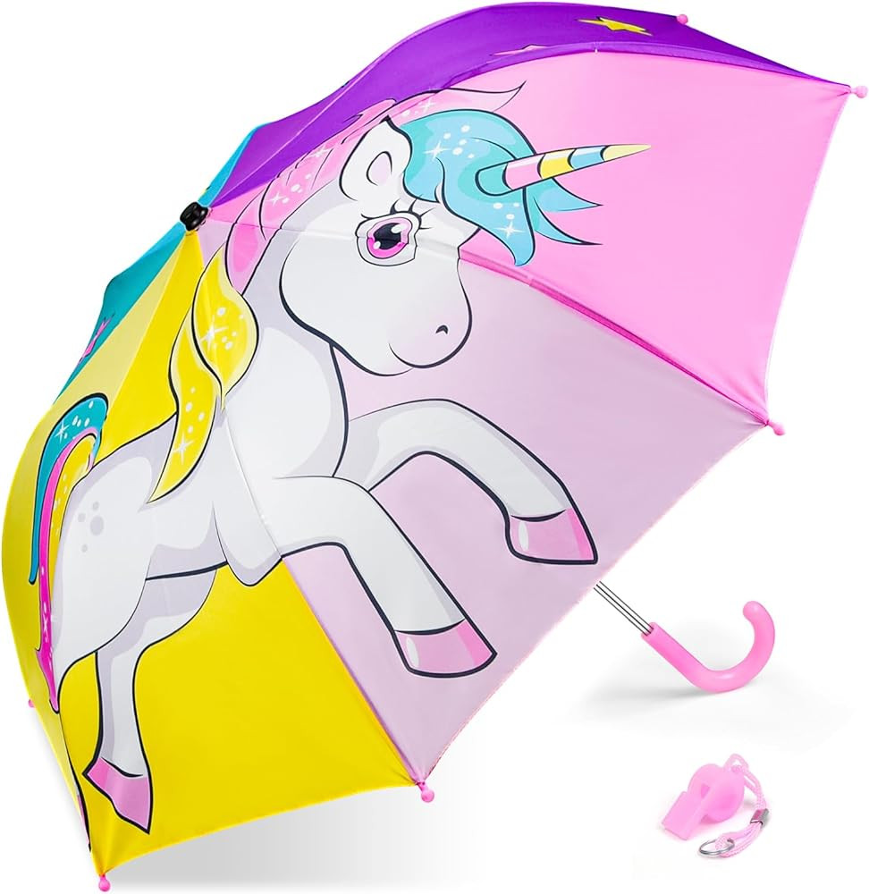 EAONE Kids Umbrella, Windproof Auto Open Stick Umbrellas for Rain Toddler Girls Boys… | Amazon (US)