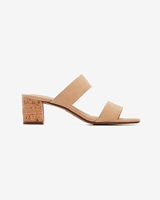 Double Band Block Heel Sandals | Express