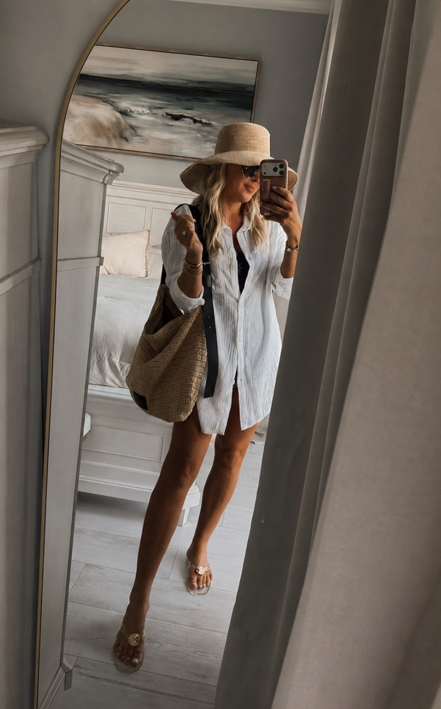 OOTD🤍🐚☀️my bag is on sale and cover up is target! I did small. 


Swim. Beach. Raffia. Cover up. Gauze. Summer style.

#LTKSwim #LTKTravel #LTKSaleAlert