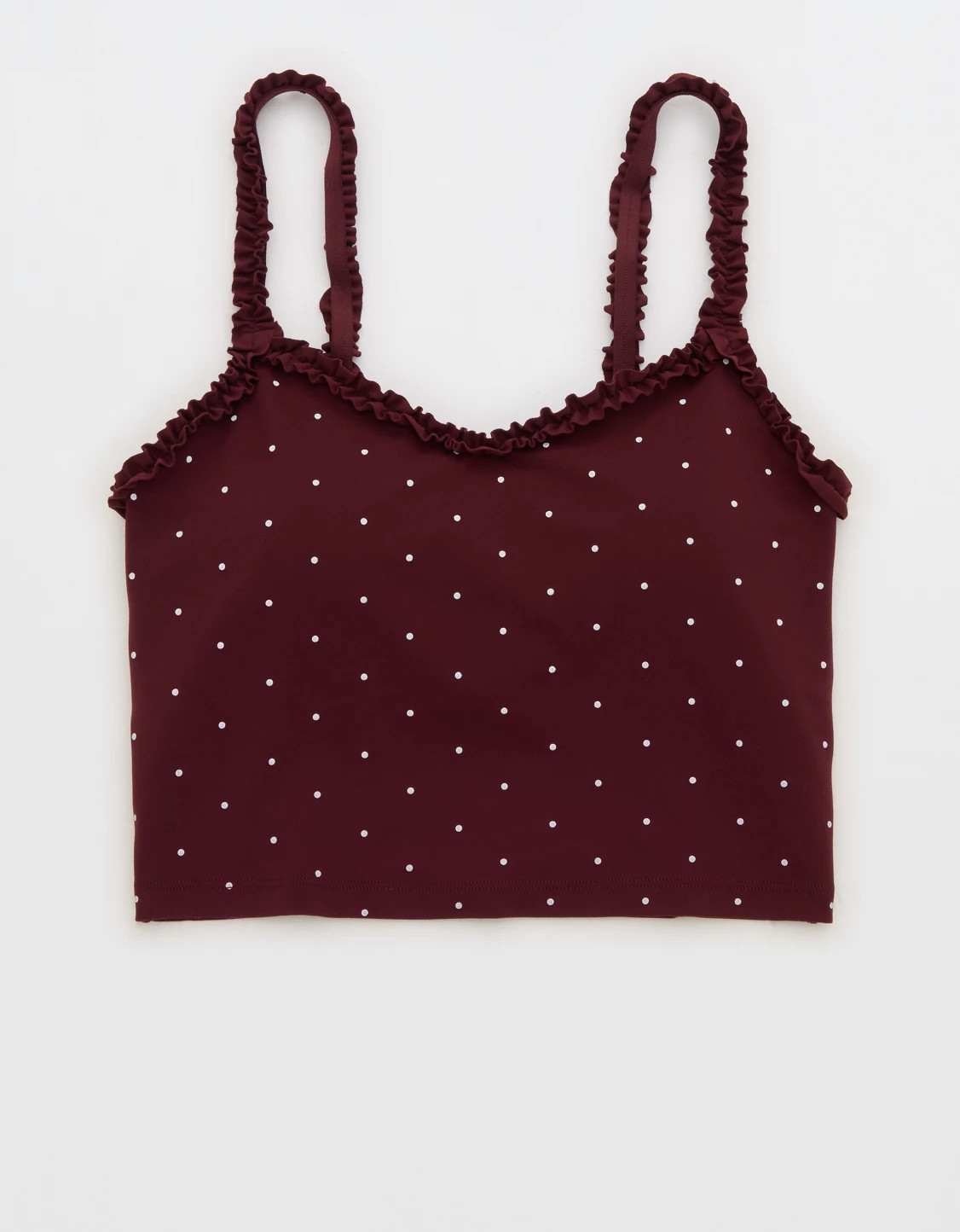 OFFLINE by Aerie Real Me XTRA Ruffle Longline Sports Bra | American Eagle Outfitters (US & CA)