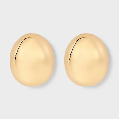 Post Polished Domed Earrings - A New Day™ Gold: Hypoallergenic Statement Jewelry | Target