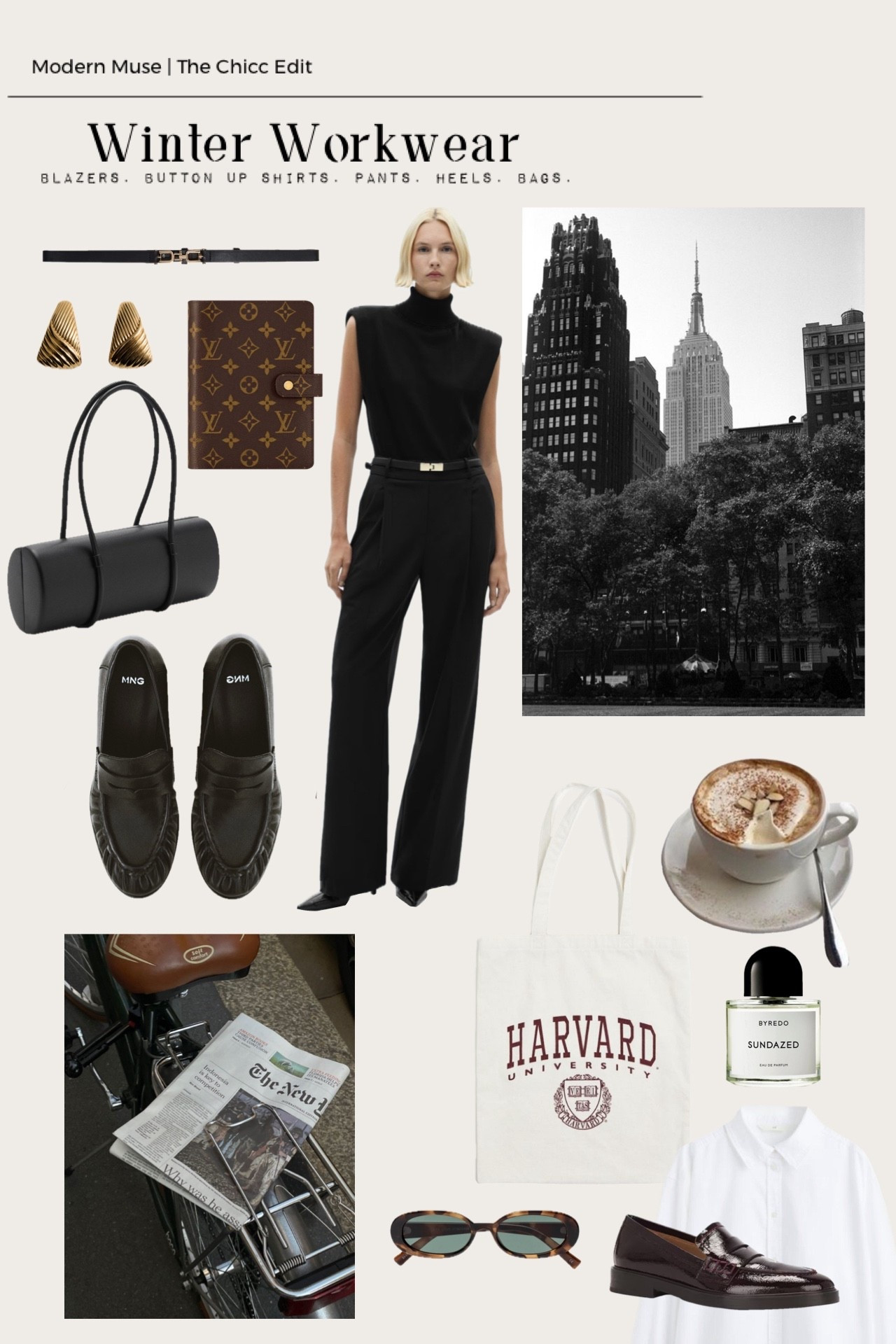 Winter Workwear edit ✍🏻 

#workwear #loafers #lv #perfume #accessories earrings bag belt top pants jacket monogram agenda cover heels 

#LTKootd #LTKBeauty #LTKWorkwear