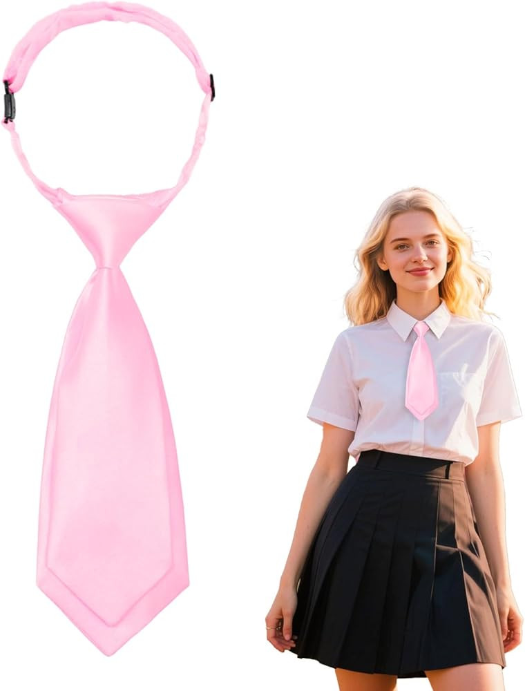 Neck Ties for Women Girls, Adjustable Pre-Tied Womens Tie Cute Ladies Neckties for School Uniform... | Amazon (US)