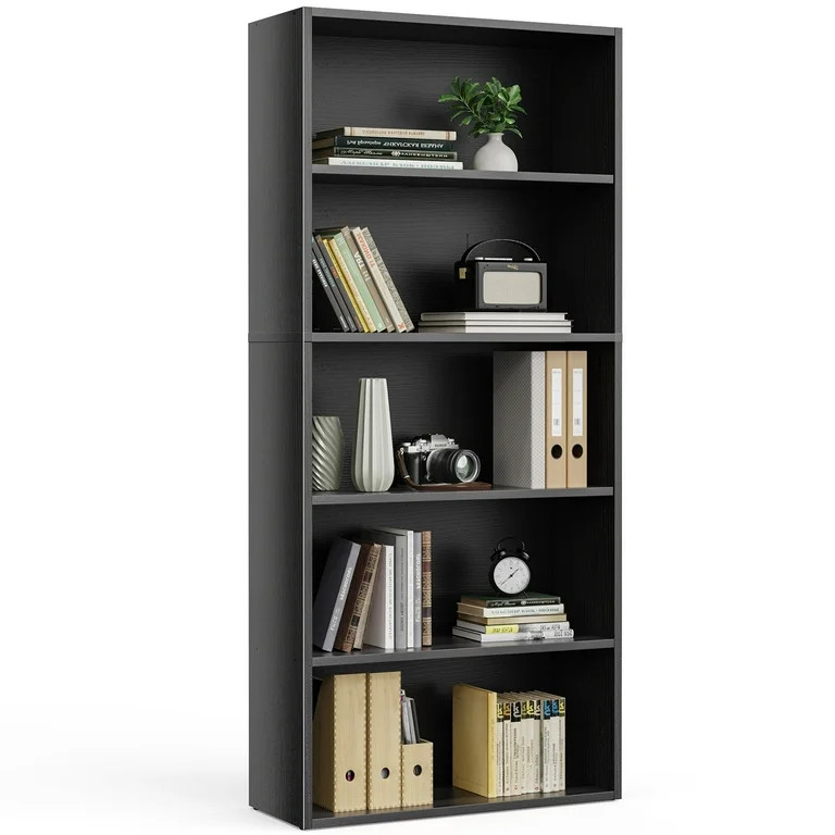 Gianna 5-Tier Bookshelves with Adjustable Shelves, Floor Standing Bookcase for Home & Office Stor... | Walmart (US)