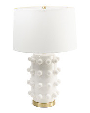 26in Ceramic Textured Dot Table Lamp With Metal Base | Home | Marshalls | Marshalls