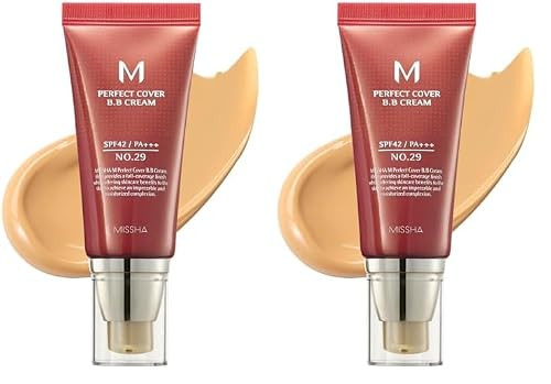MISSHA M Perfect BB Cream No.29 Caramel beige for medium with warm skin tone SPF 42 PA +++ 1.69 Fl Oz - Tinted Moisturizer for face with SPF (Pack of 2) | Amazon (US)