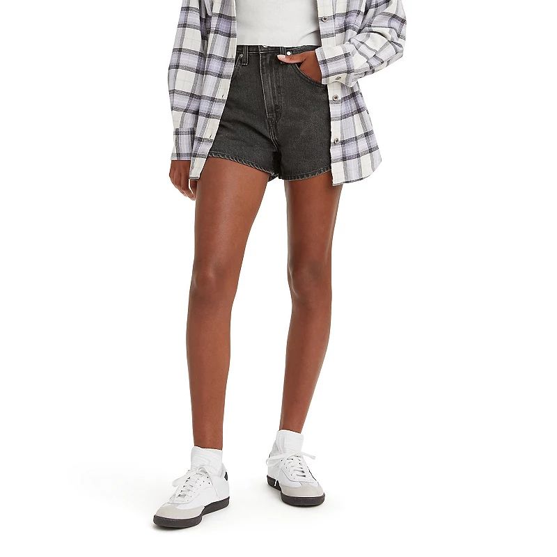 Women's Levi's Silvertab High-Rise Mom Jean Shorts, Size: 34(US 18)Medium, Black | Kohl's