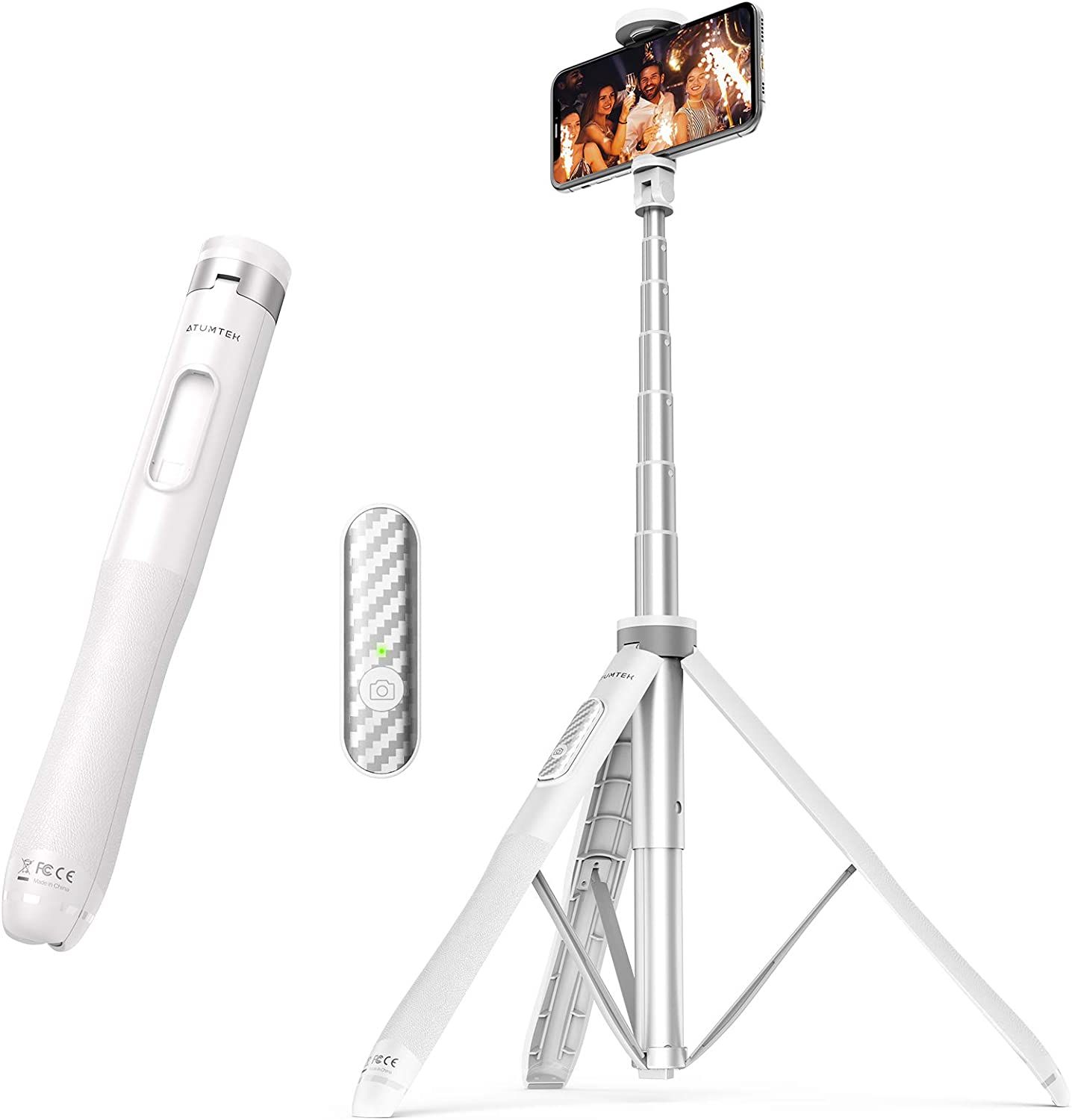 Amazon.com: ATUMTEK 51" Selfie Stick Tripod, All in One Extendable Phone Tripod Stand with Blueto... | Amazon (US)