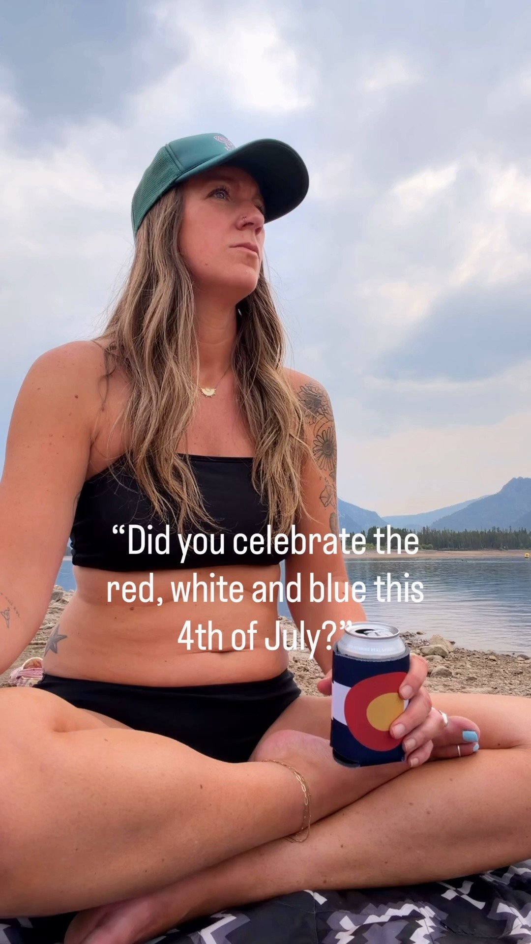 Large swim top and bottoms. Hat is exact one I have but my friend added the graphic to it for me

#LTKTall #LTKOver40