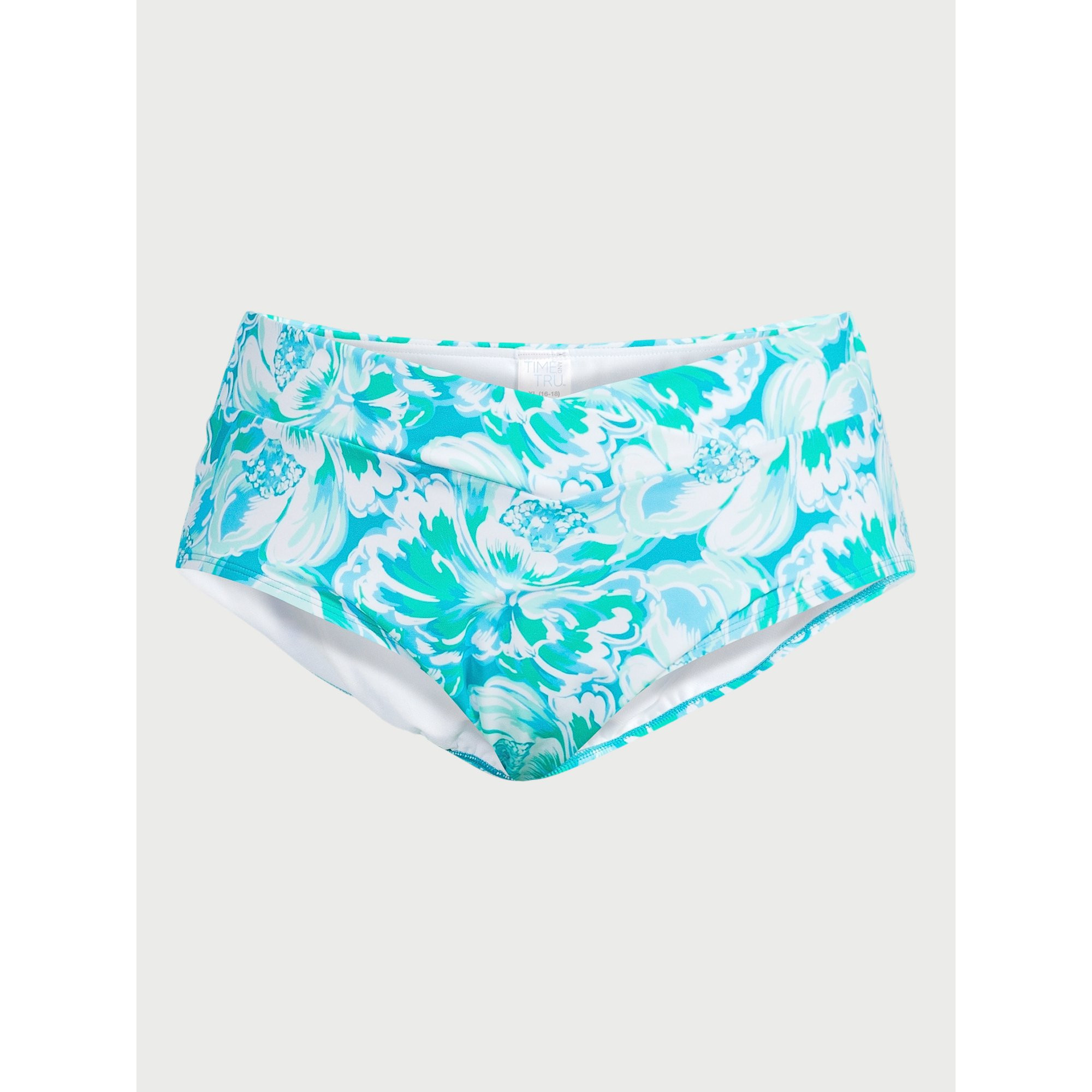 Time and Tru Women's and Women's Plus Floral V Bikini Bottoms, Sizes XS-2X | Walmart (US)