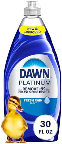 Dawn Platinum Dish Soap Fresh Rain Scent Liquid Dishwashing Detergent, Powerful Dawn Dish Soap fo... | Amazon (US)