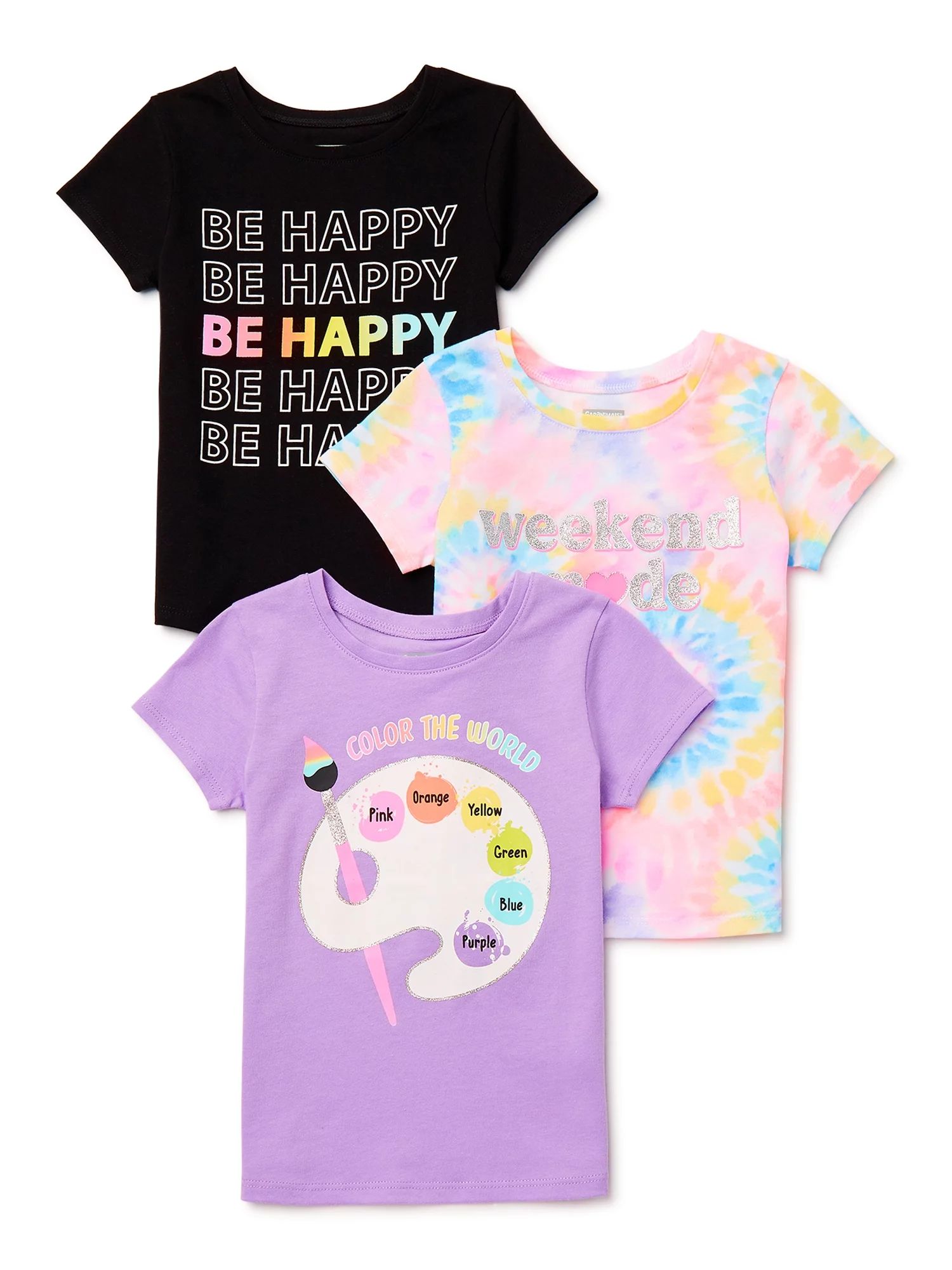 Garanimals - Garanimals Baby Girls & Toddler Girls Graphic Short Sleeve T-shirts, 3-Pack (12M-5T)... | Walmart (US)