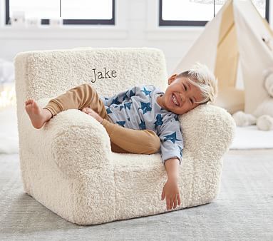 Kids Anywhere Chair®, Cream Sherpa | Pottery Barn Kids