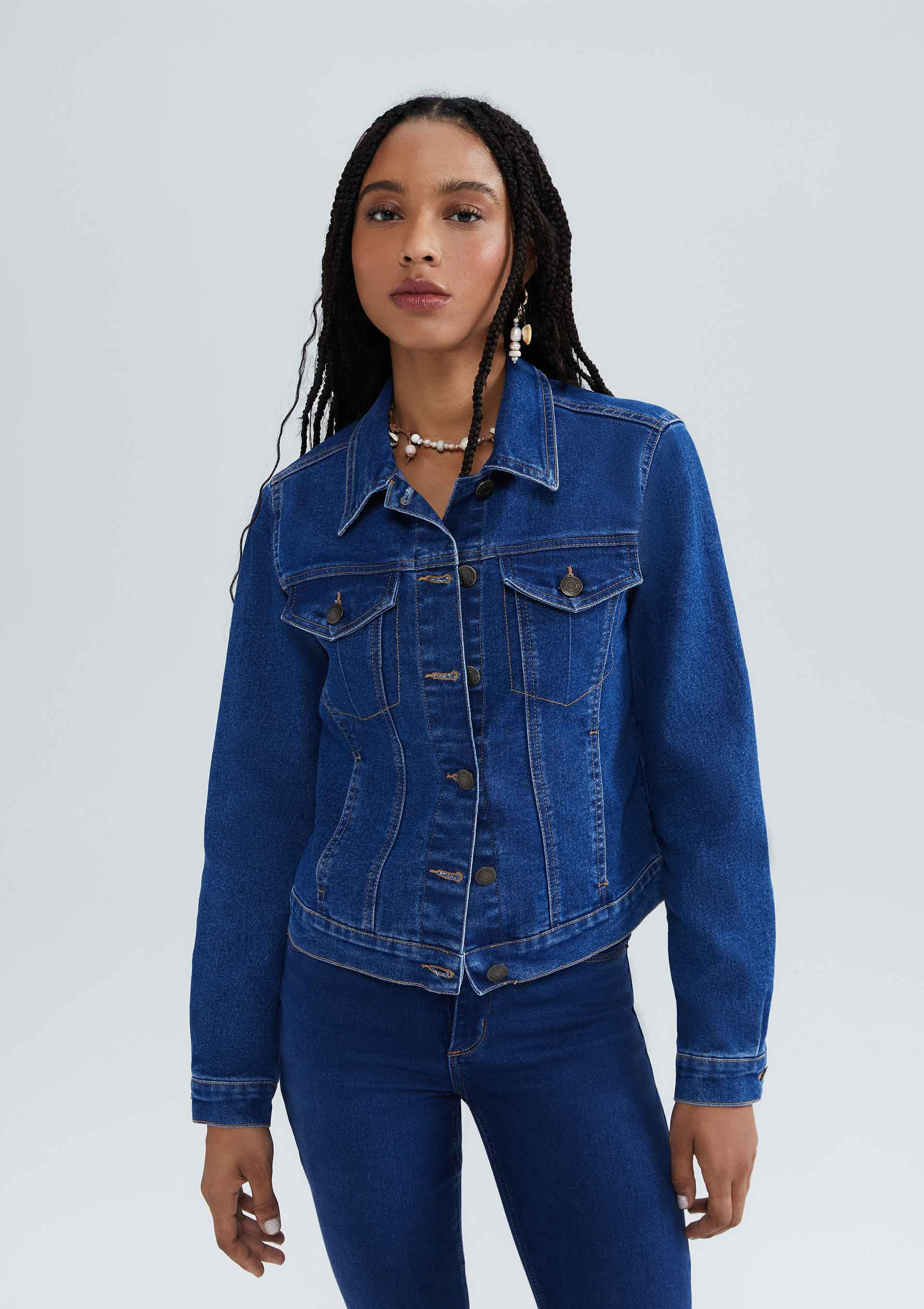 Jaqueta Jeans Básica Feminina Com Elastano - Hering Store | Hering (BR)