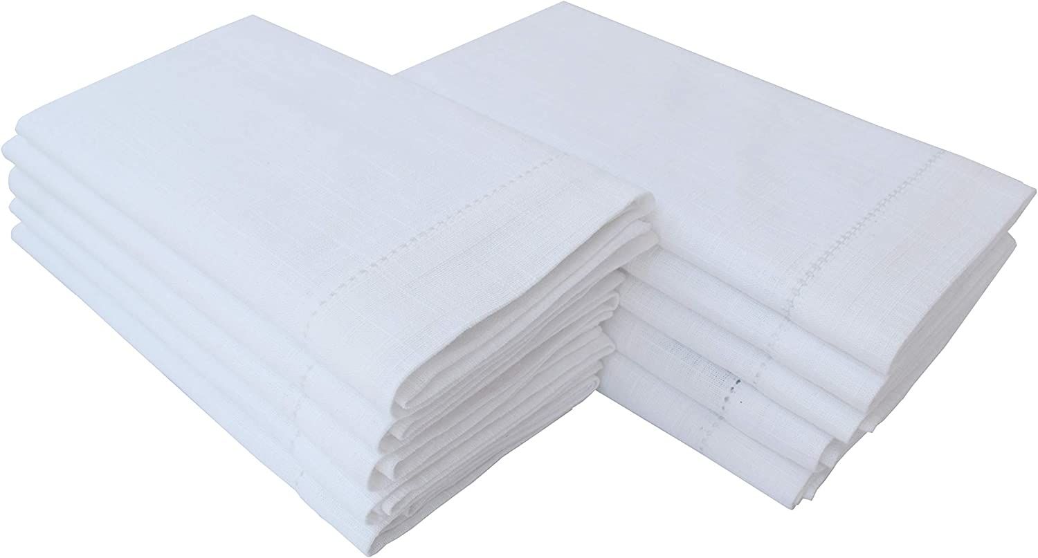 Pack of 12 Pieces 100% Cotton slub 16(INCH)X16(INCH)  Square White Solid Dinner Napkin  Luxurious... | Walmart (US)