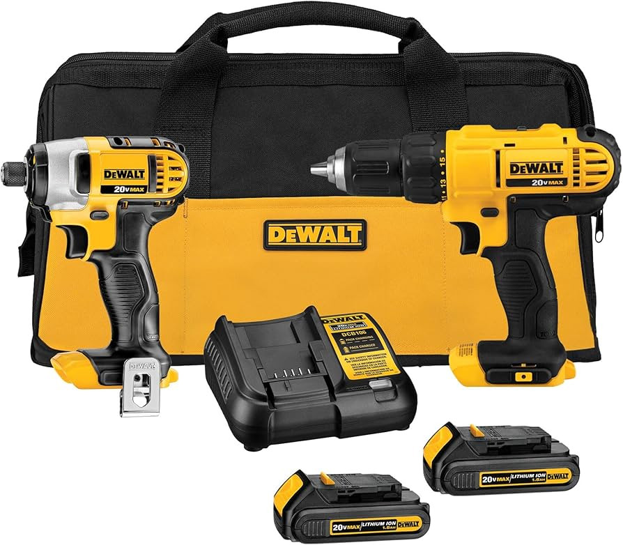 DEWALT 20V MAX Cordless Drill and Impact Driver, Power Tool Combo Kit , Includes 2 Batteries, Cha... | Amazon (US)