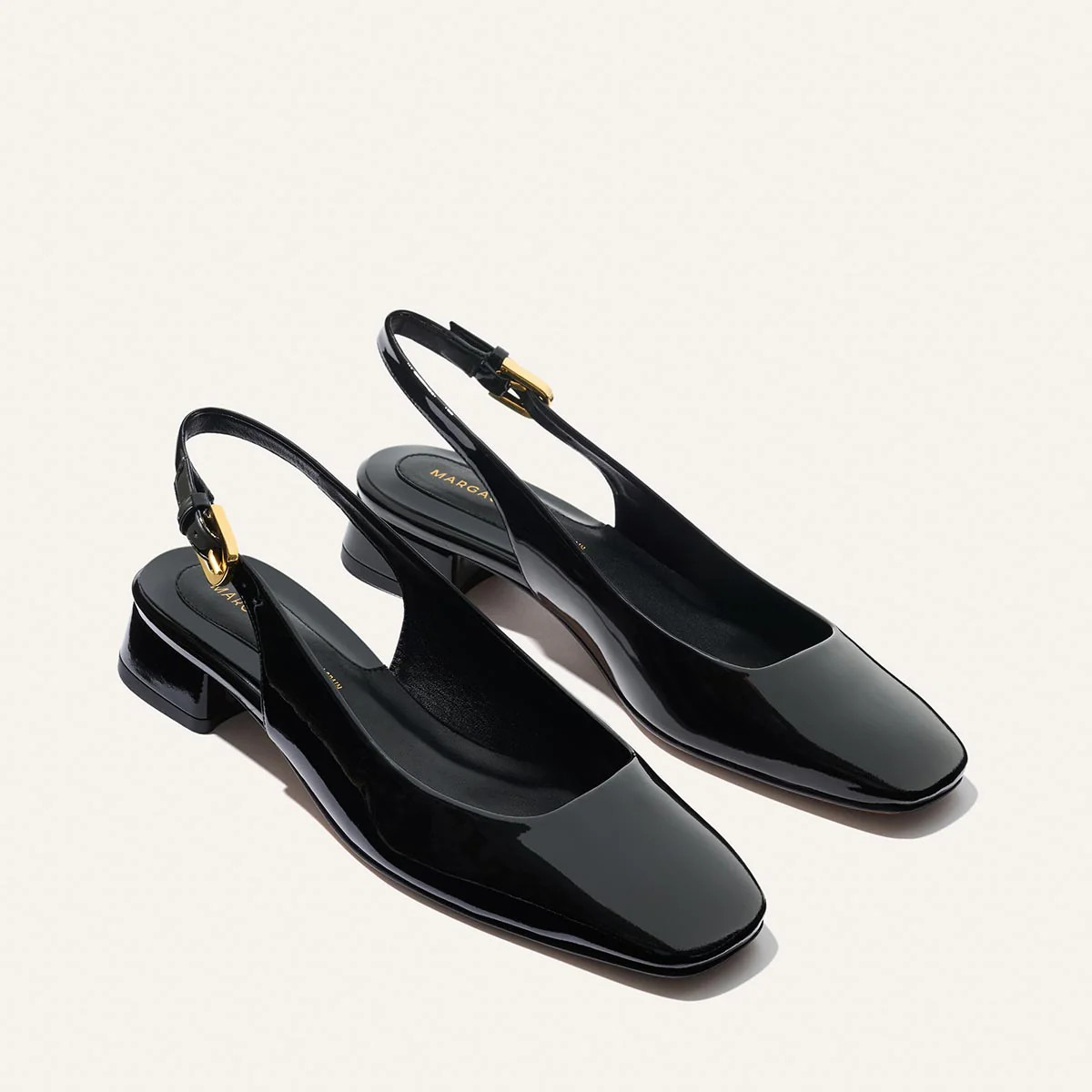 The Darcy Slingback - Black Patent | Margaux