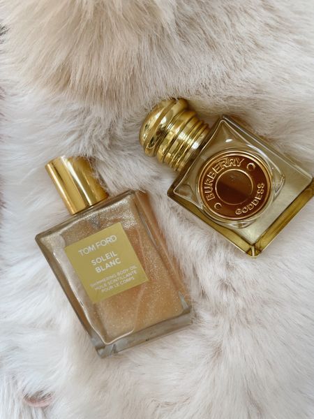 Two of my favorite beauty products right now! ✨ The Tom Ford Soleil Blanc Shimmering Body Oil leaves a beautiful shimmer and it smells amazing, think vacation!! 💅🏽

The Burberry Goddess Eau de Parfum lasts all day and it’s very elegant ✨ 

Beauty products, perfume, fragrance, body oil, Tom ford, Burberry, shimmer oil, beauty must haves 

#LTKGiftGuide #LTKbeauty