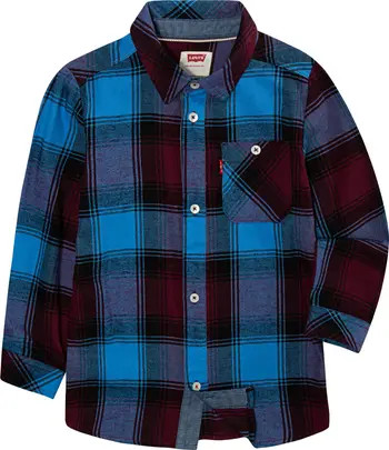 Kids' Plaid Cotton Button-Up Shirt | Nordstrom