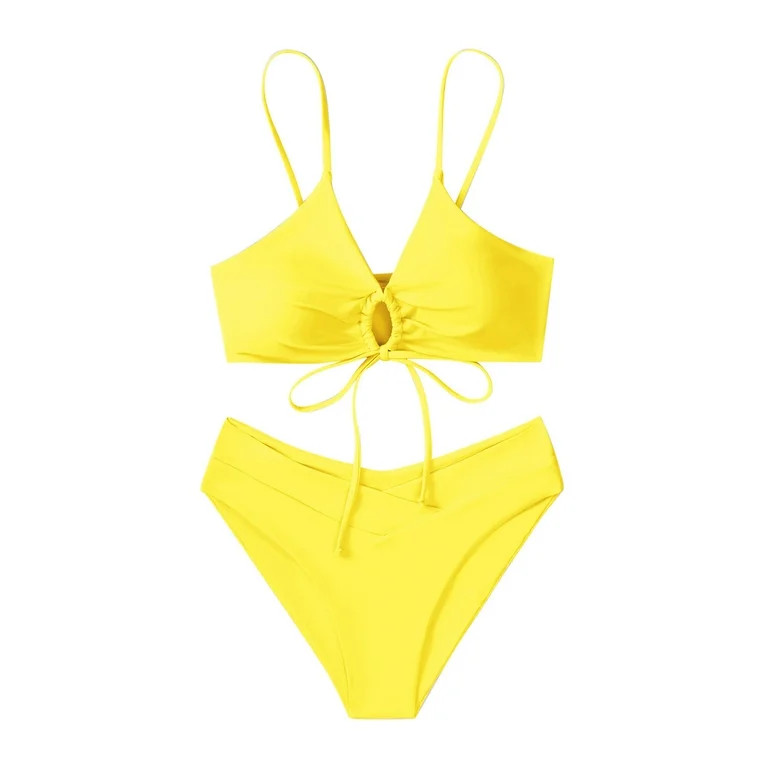 Lopeceal Women's High Cut String Triangle Bikini Set Swimsuits Sexy Bathing Suits 2 Piece - Walma... | Walmart (US)