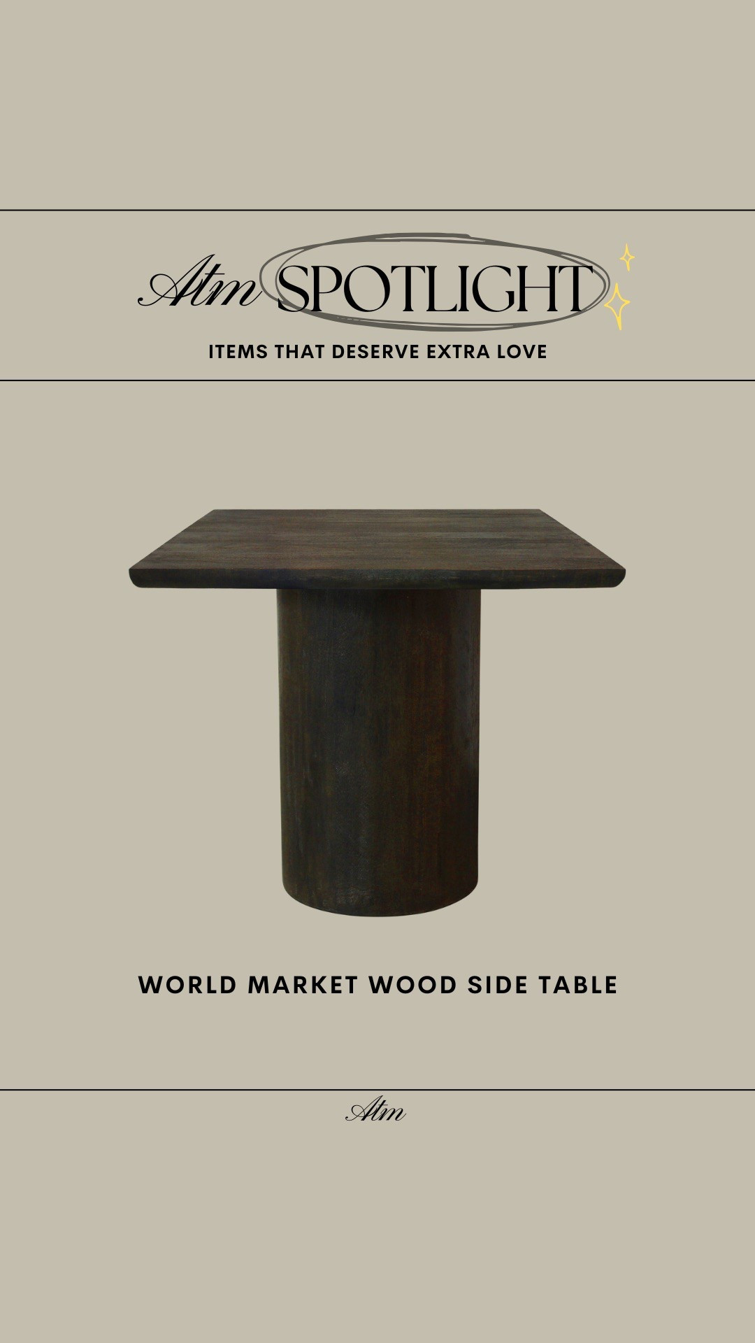ATM Spotlight - World Market Wood Side Table // $380!

world market, wood side table, budget friendly furniture

#LTKHome