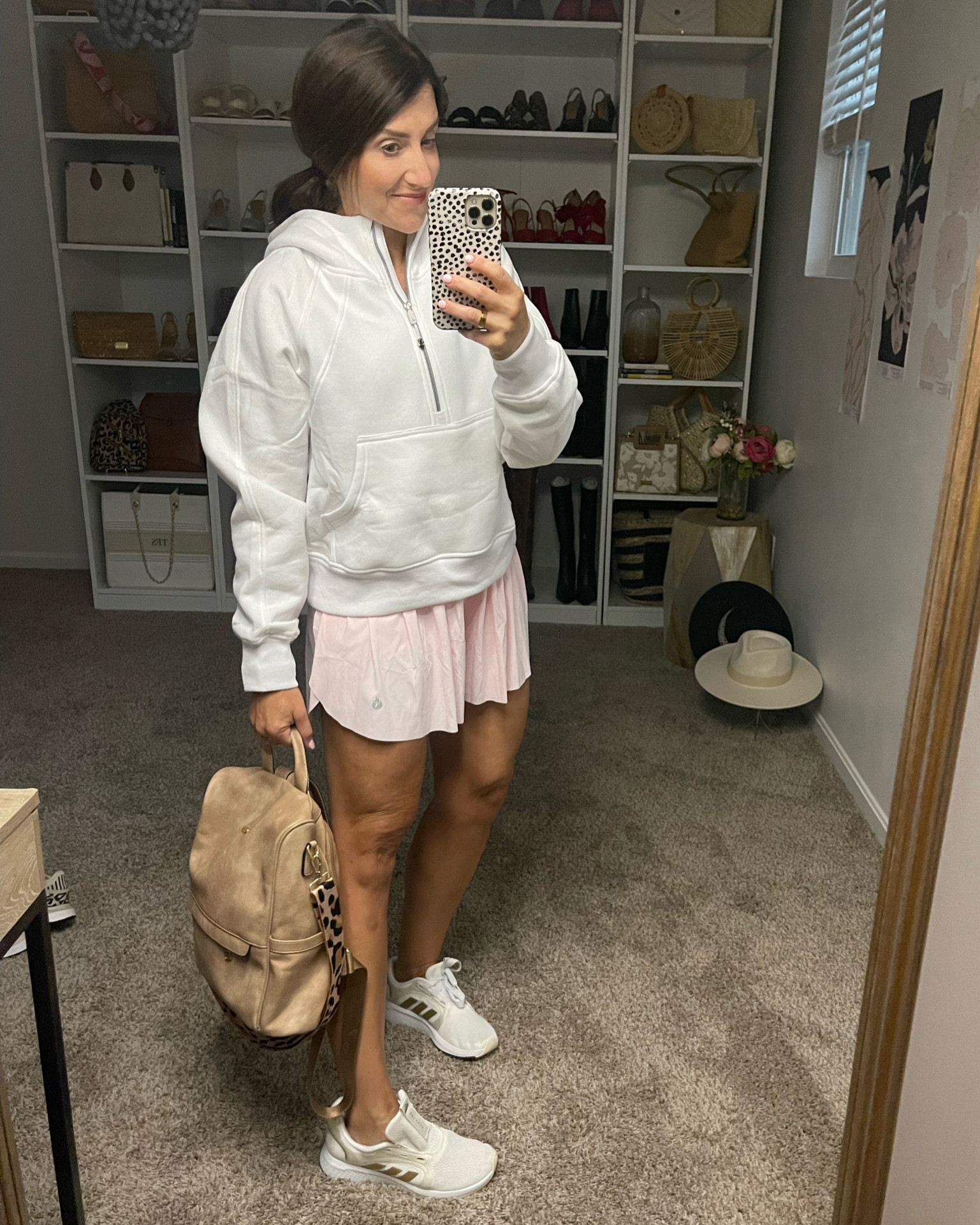 Flowy shorts.  Athletic.  Workout outfit.  Fanny pack.  Waist bag  

#LTKFitness #LTKitbag #LTKunder50