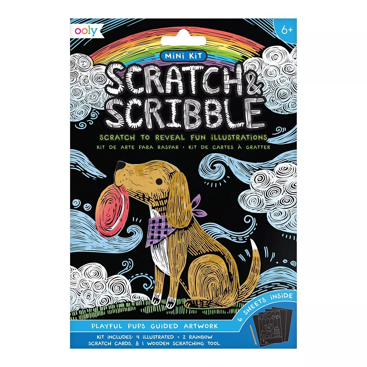 Ooly Playful Pups Mini Scratch & Scribble Art Kit | Kohl's