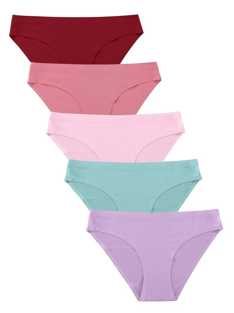 Finetoo Seamless Underwear For Women No Show Stretch Bikini Panties Soft Silky Invisible Hipster ... | Walmart (US)