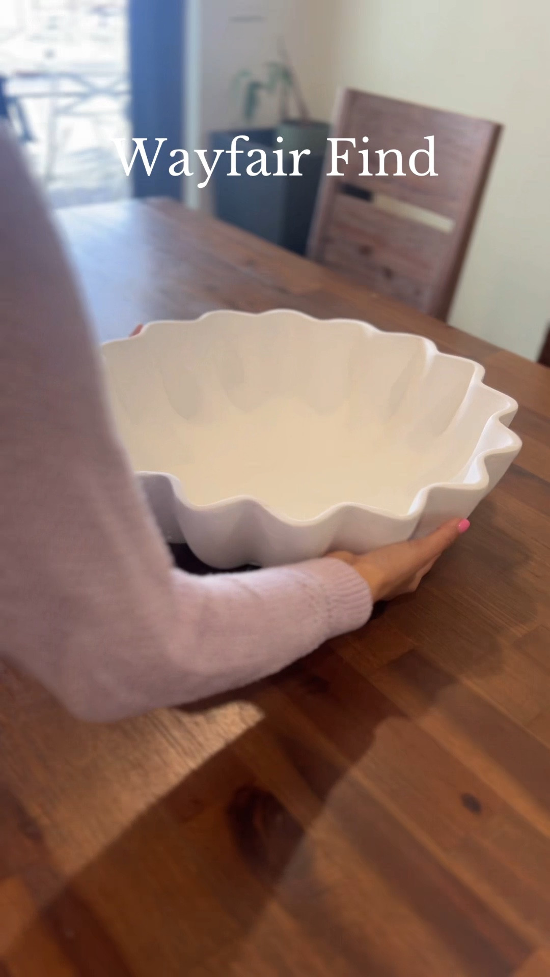 White scalloped bowl 🤍 perfect for styling your kitchen or coffee table. @Wayfair 

#LTKSeasonal #LTKHome