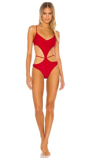 Lovers + Friends Fortune One Piece in Red. - size M (also in L, XL) | Revolve Clothing (Global)